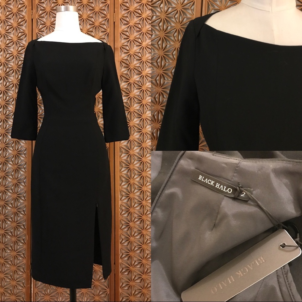 Black Halo Marissa Sheath Black Dress Size S